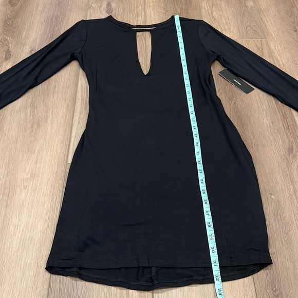 NWT Lulus Cutout Hole Little Black Mini Dress Fitted Bodycon, Size Large, Party - Picture 8 of 16